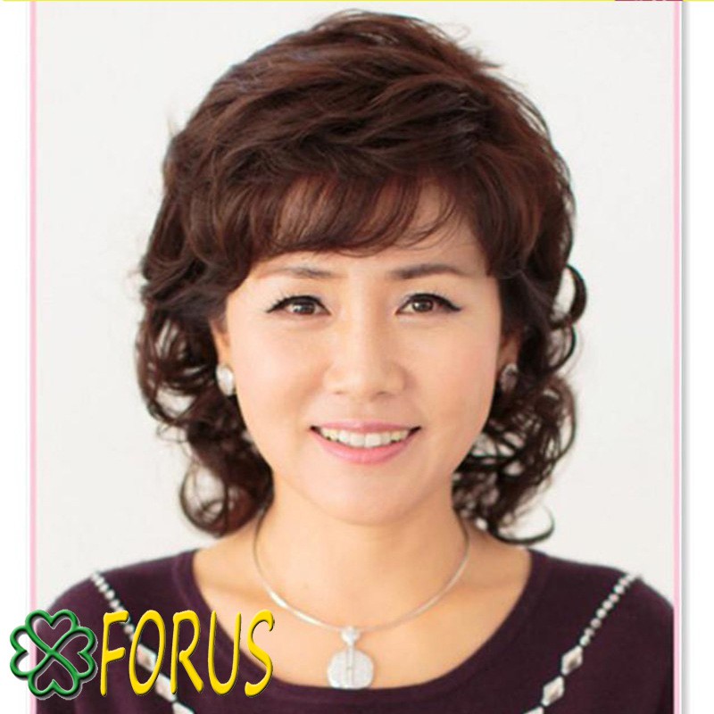 Tóc giả nữ trung niên 9026  💖FREESHIP💖 tóc giả trung niên, tóc nữ trung niên, tặng lưới chụp Sỉ 120k tóc giả đóng kích