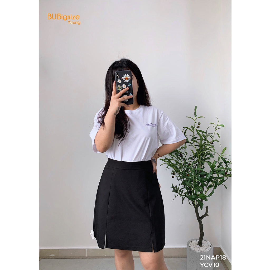 Chân váy chữ a ngắn xẻ 2 bên BIGSIZE (55kg đến 95kg) - YCV10 - [BU Bigsize Young]