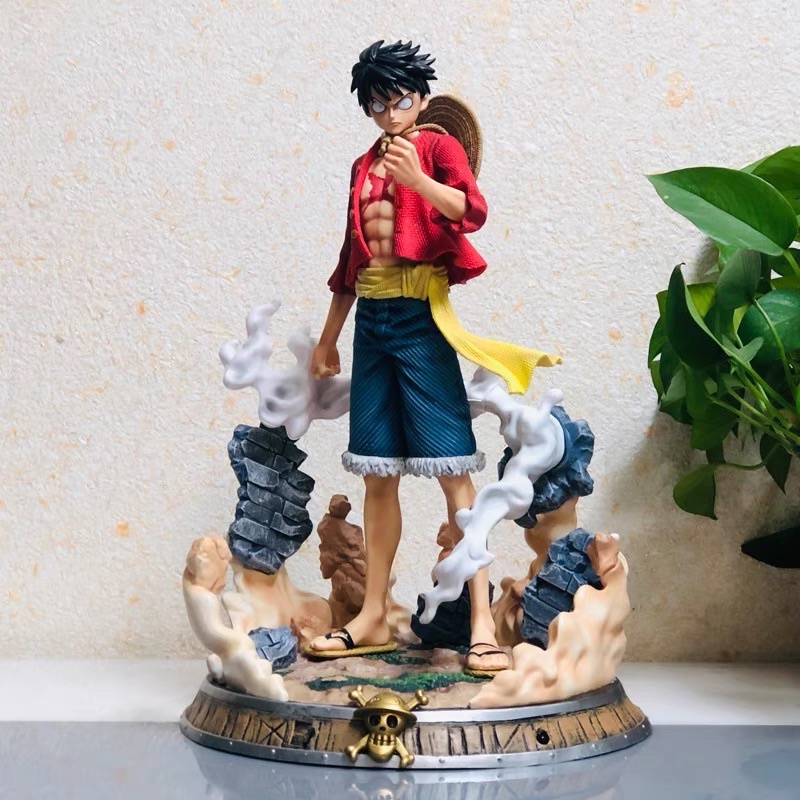 Mô hình one piece, LUFFY haki gear 2 dáng đứng siêu to 40cm, figure anime đảo hải tặc decor trang tri PC làm quà tặng