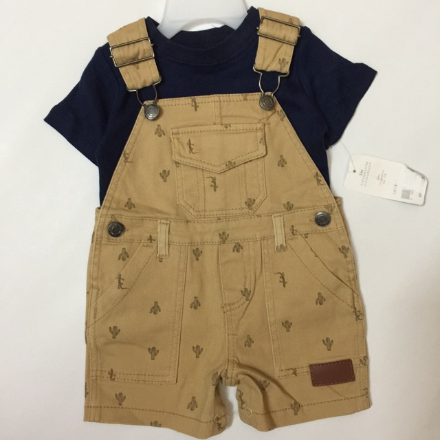 Set yếm kaki Carter bé trai