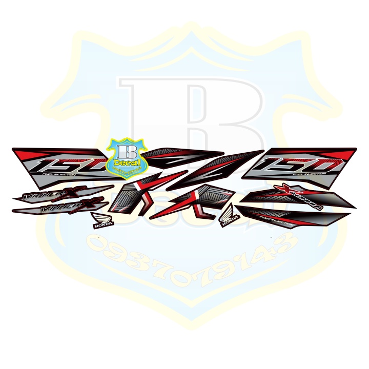 ( Quí khách vui lòng mang ra tiệm cho thợ dán ) Tem winner X đỏ đen