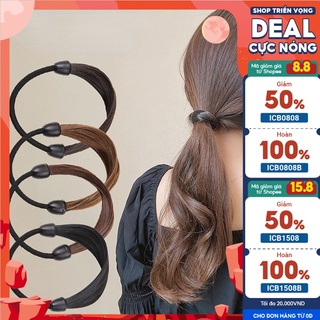 Dây chun,búi nơ,buộc  tóc giả thời trang dễ thương 3 màu cho con gái