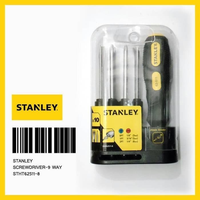 Stanley Bộ Tua Vít Stht62511-8 9 Đầu Chất Lượng Cao