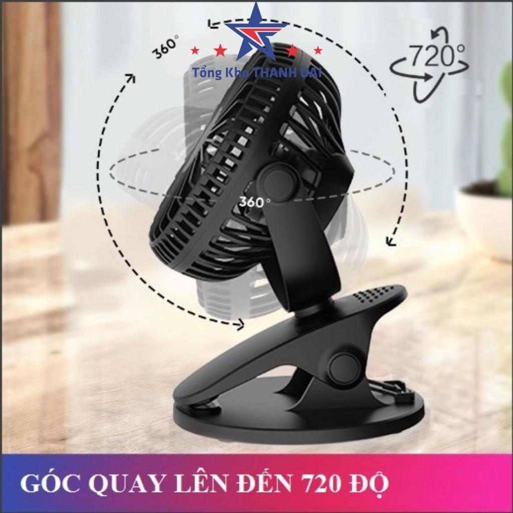 quạt mini cầm tay PHULV để bàn tích điện sạc usb chân đế đa năng MUL70