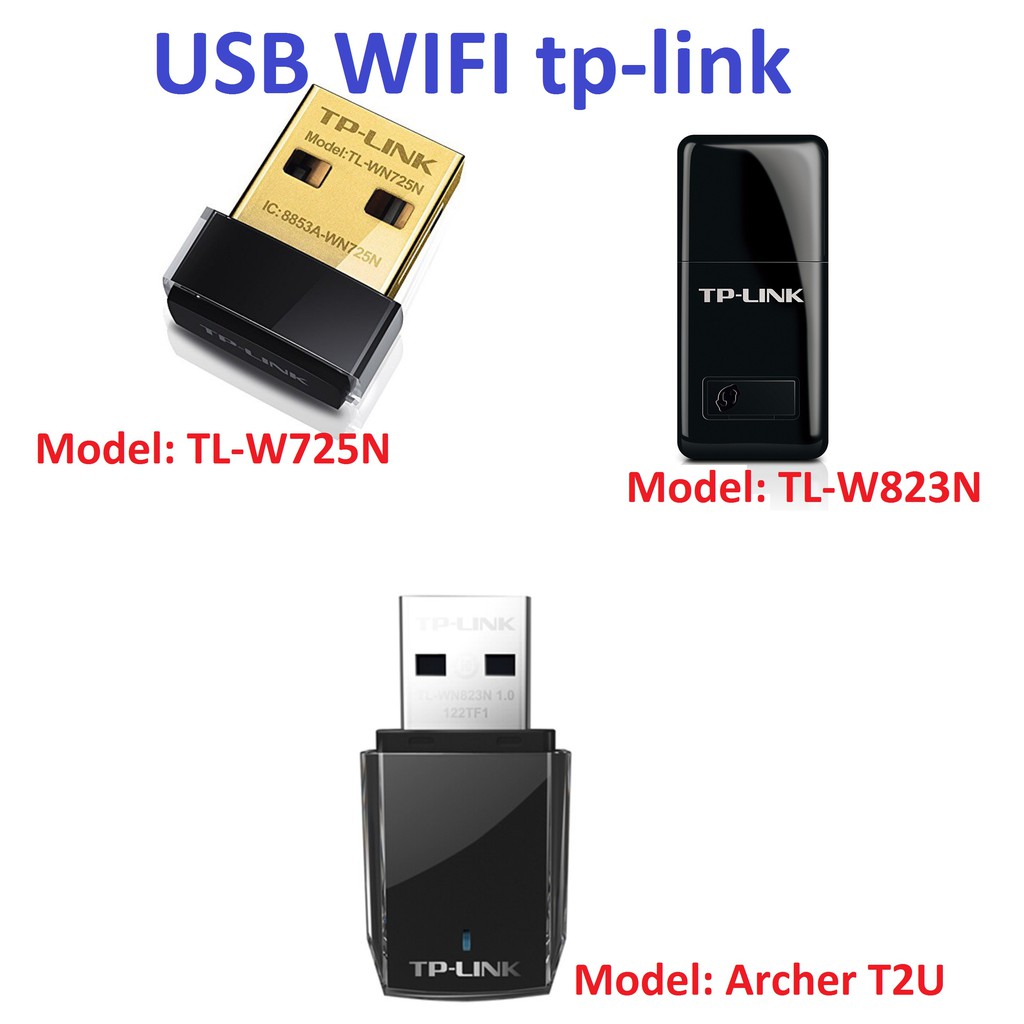 USB wifi /bộ thu wifi thương hiệu tp-link TL-WN725N / TL-WN823N / Archer T2U
