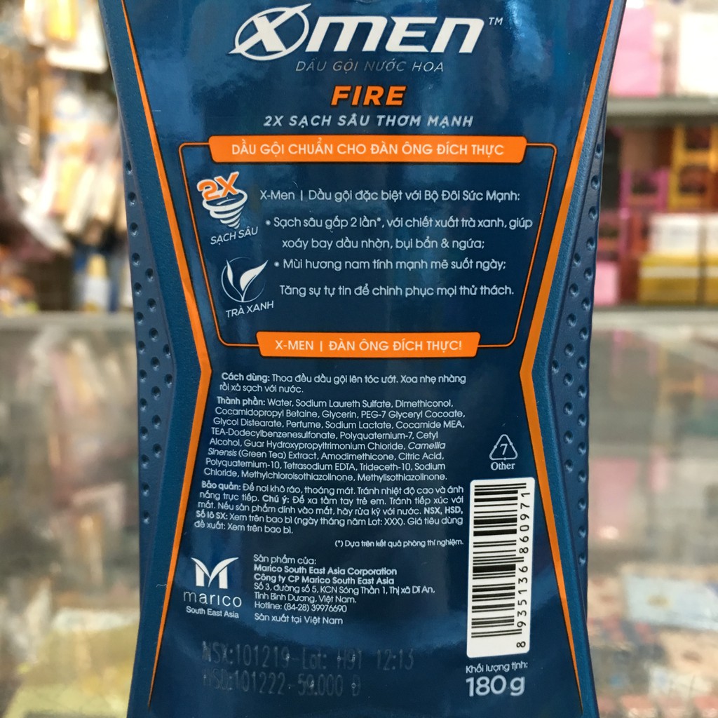 Dầu Gội Nước Hoa X-Men Fire 180g