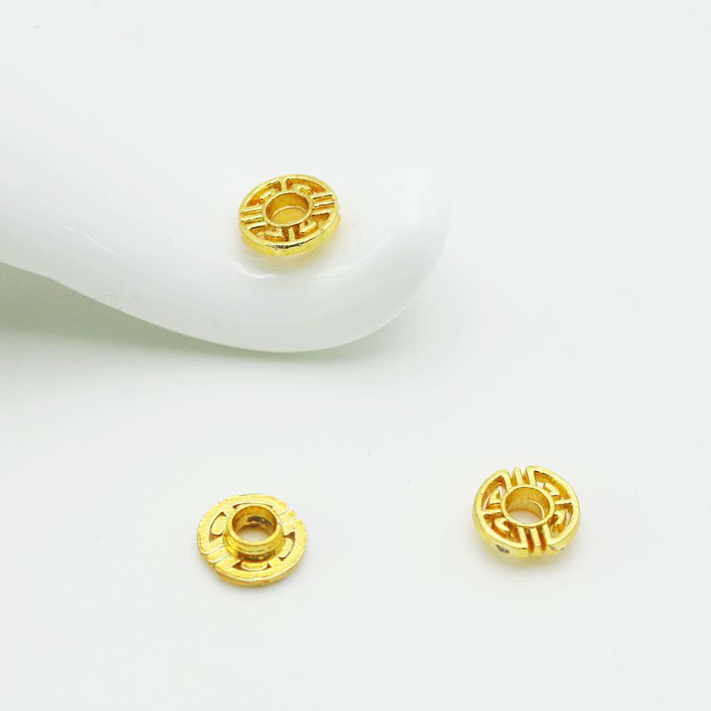 Bộ 10 Miếng Dán Lỗ Tròn Nhỏ Bằng Đồng 18K Dùng Làm Trang Sức Thủ Công diy