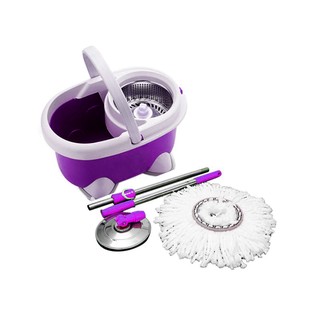 Bộ lau sàn 360 độ lồng inox 2 bông lau Fujishi Speed Mop