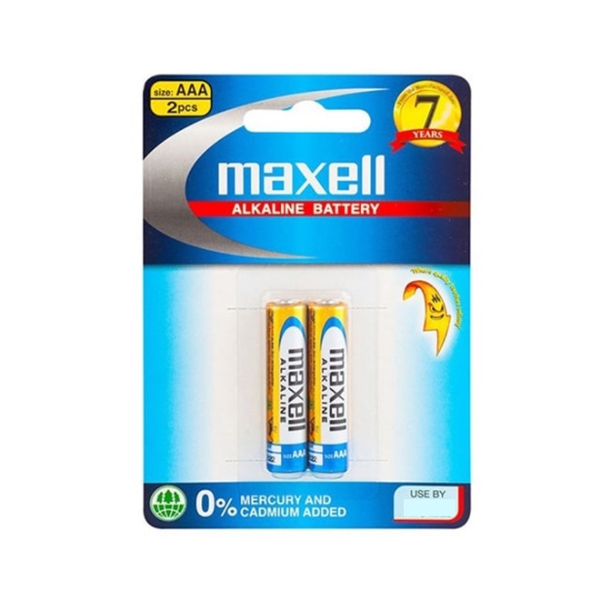 Vỉ 2 pin 3A Maxell Alkaline (dùng cho máy đo huyết áp cổ tay)