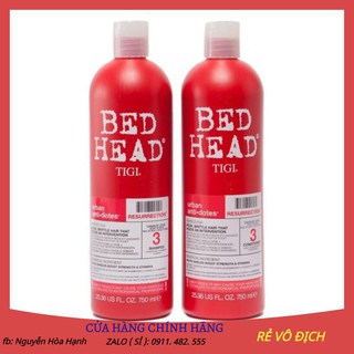 CẶP DẦU GỘI XẢ TIGI BED HEAD 750ml