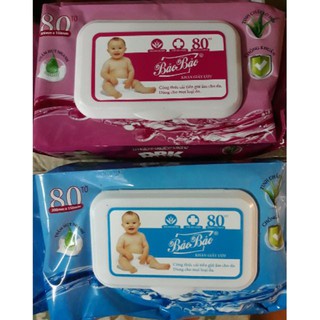 Khăn ướt/ Khăn giấy ướt BẢO BẢO 80 tờ date mới .