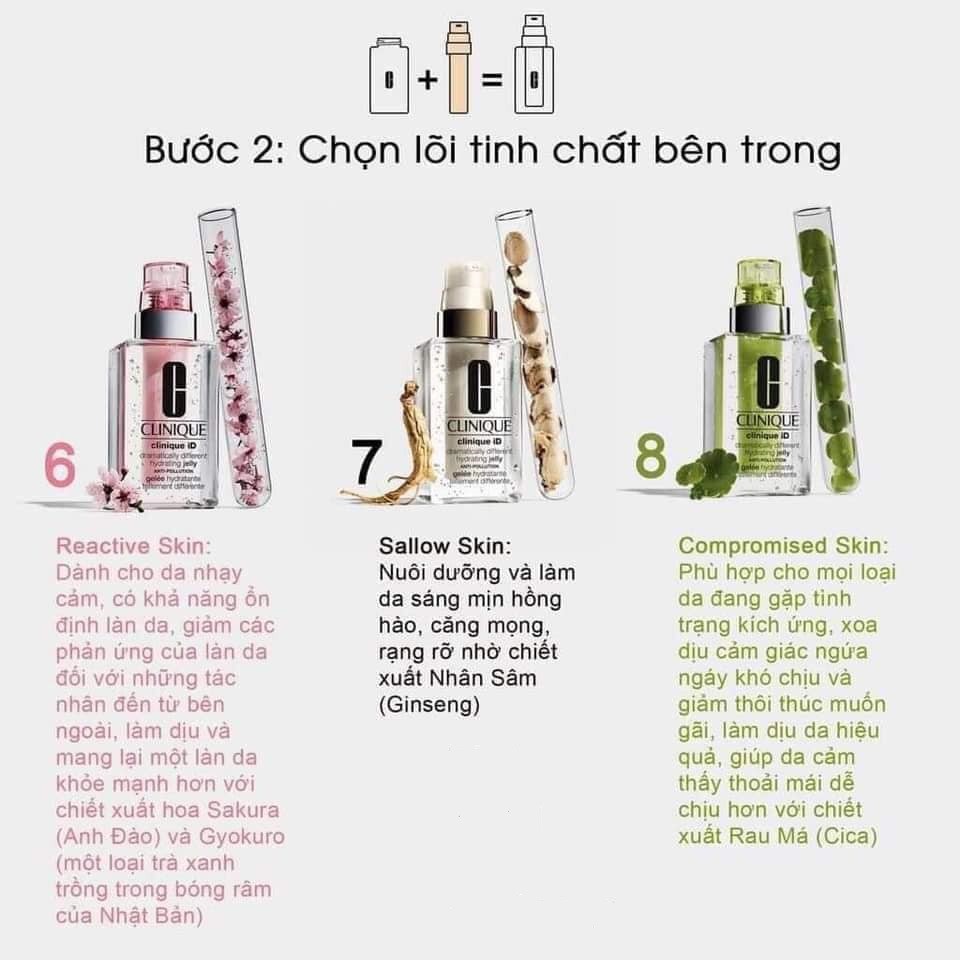 [Mã 1911FMCGSALE giảm 8% đơn 500K] Kem dưỡng kèm lõi 2in1 Clinique ID Jelly | BigBuy360 - bigbuy360.vn