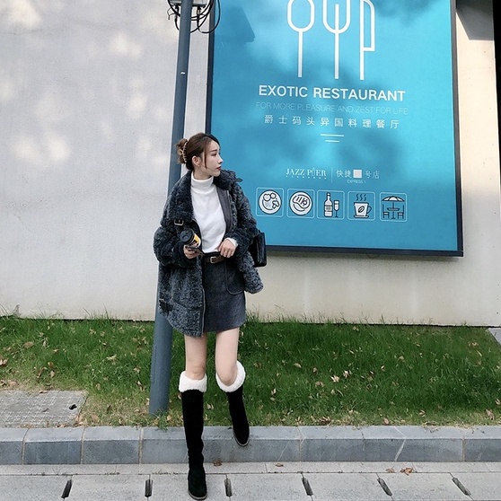 Boot Len Lông Cừu 2 Phiên Bản: Nhung & Chất Da Mềm Hàng Cao Cấp Cho Nữ