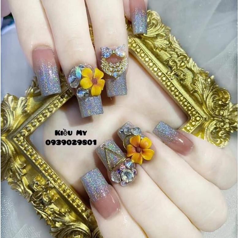 Hoa Sứ 5 cánh - Hoa  Bột Đính Móng 9HB