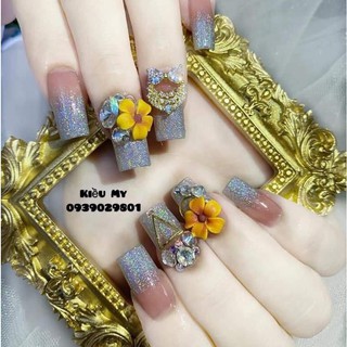 Hoa Sứ 5 cánh - Hoa  Bột Đính Móng 9HB