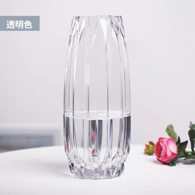 Lọ hoa thuỷ tinh lập thể, bình hoa cao cấp