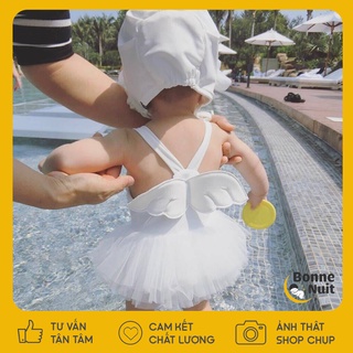 Set đồ bơi Angel cánh thiên thần kèm nón cho bé gái