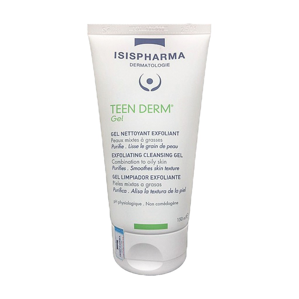 Gel Rửa Mặt Giảm Nhờn, Ngăn Ngừa Mụn Teen Derm Gel Isis Pharma 40ml,150ml