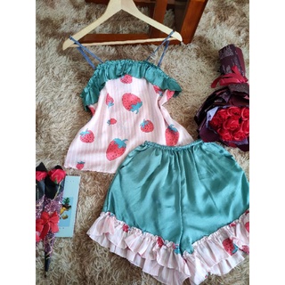 PIJAMA, NGỦ LỤA 2 DÂY, BỘ ĐÙI DỄ THƯƠNG (ẢNH THẬT)