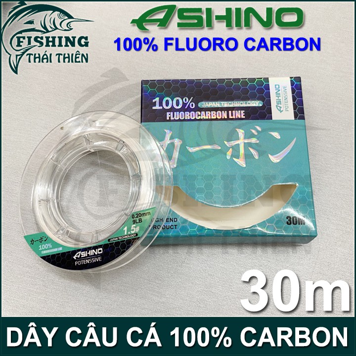 Dây Câu, Cước Câu Cá 100% Fluoro Carbon Ashino cuộn dài 30m
