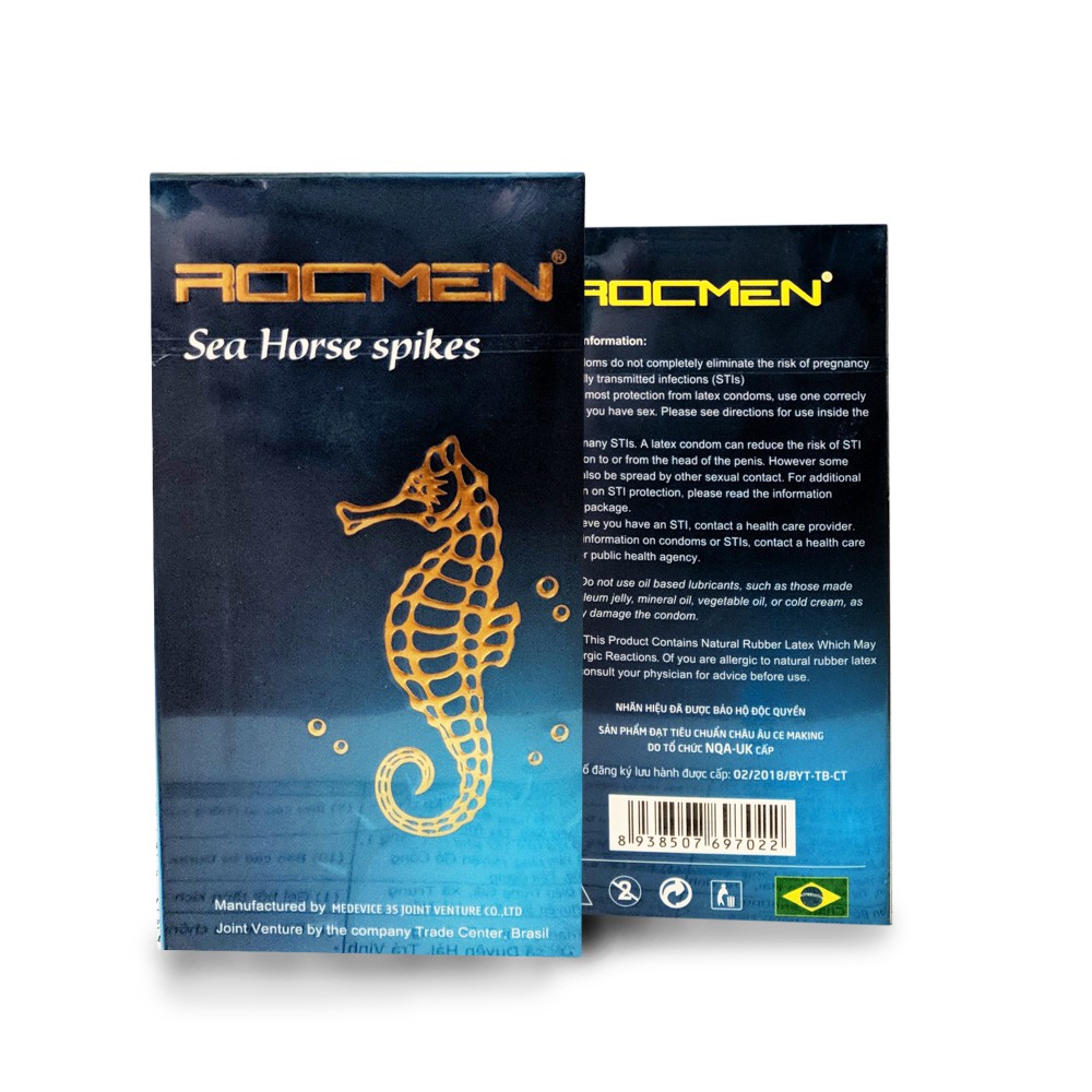 [Loại 1] - Bao cao su ROCMEN XANH Mùi Thơn Bạc Hà - Chống xuất tinh sớm, Bcs Có Gai 4 IN 1 giúp nàng lên vài lần 1 nháy