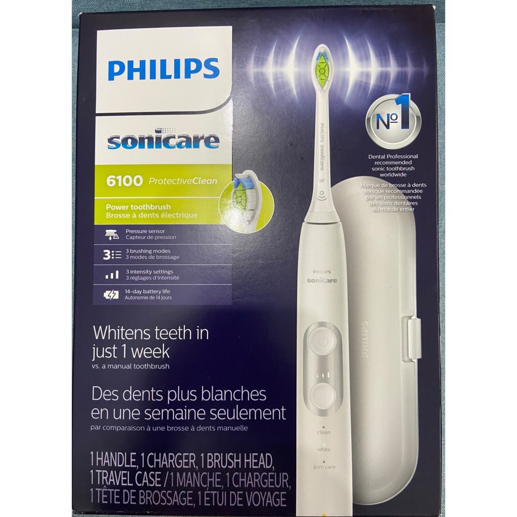 Bàn chải điện Philips Sonicare ProtectiveClean 4100, 5100, 6100 ( hàng mỹ )