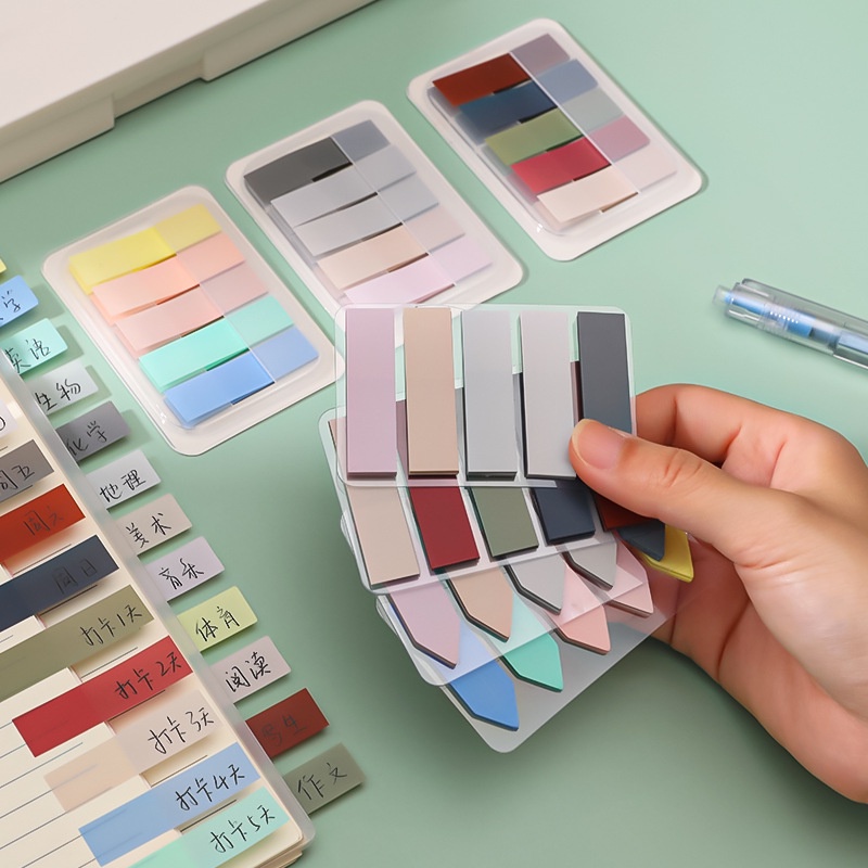 Set 5 Túi Sticker Morandi Nhiều Màu Sắc Phong Cách Retro