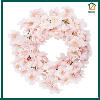 1.8M Artificial Flowers Cherry Blossom Vines Garland Fake Plant Hanging Decor