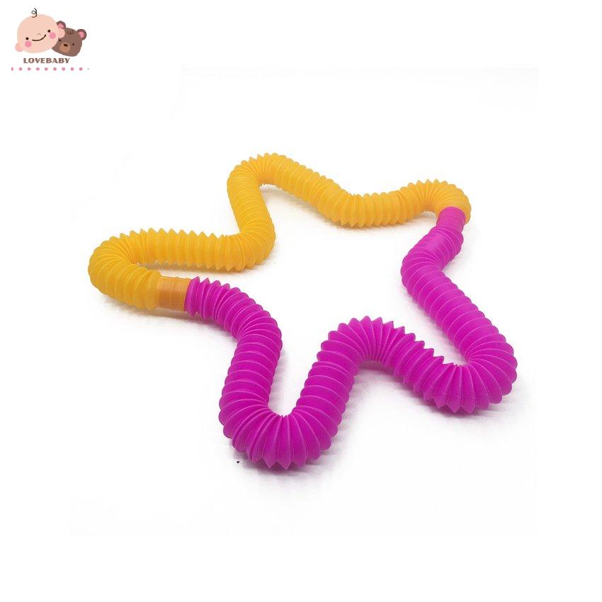 [HOT]5pcs Plastic Pop Tube Coil Children' S Toys Early Educational Toy Color Random