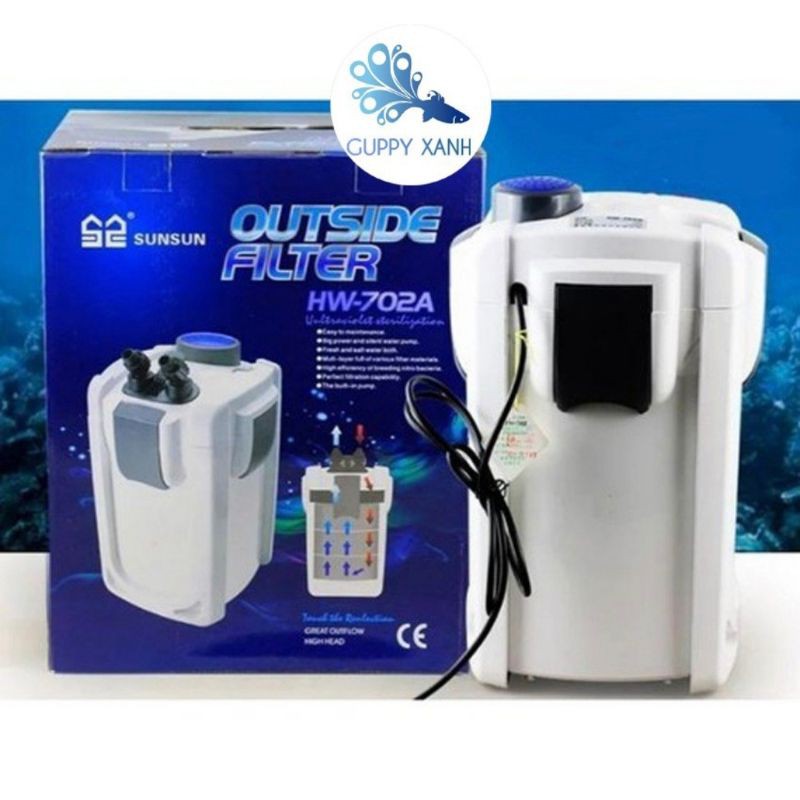 Lọc thùng Sunsun HW 702A, HW 703A, HW 704A - Lọc cho bể thủy sinh giá rẻ chính hãng.