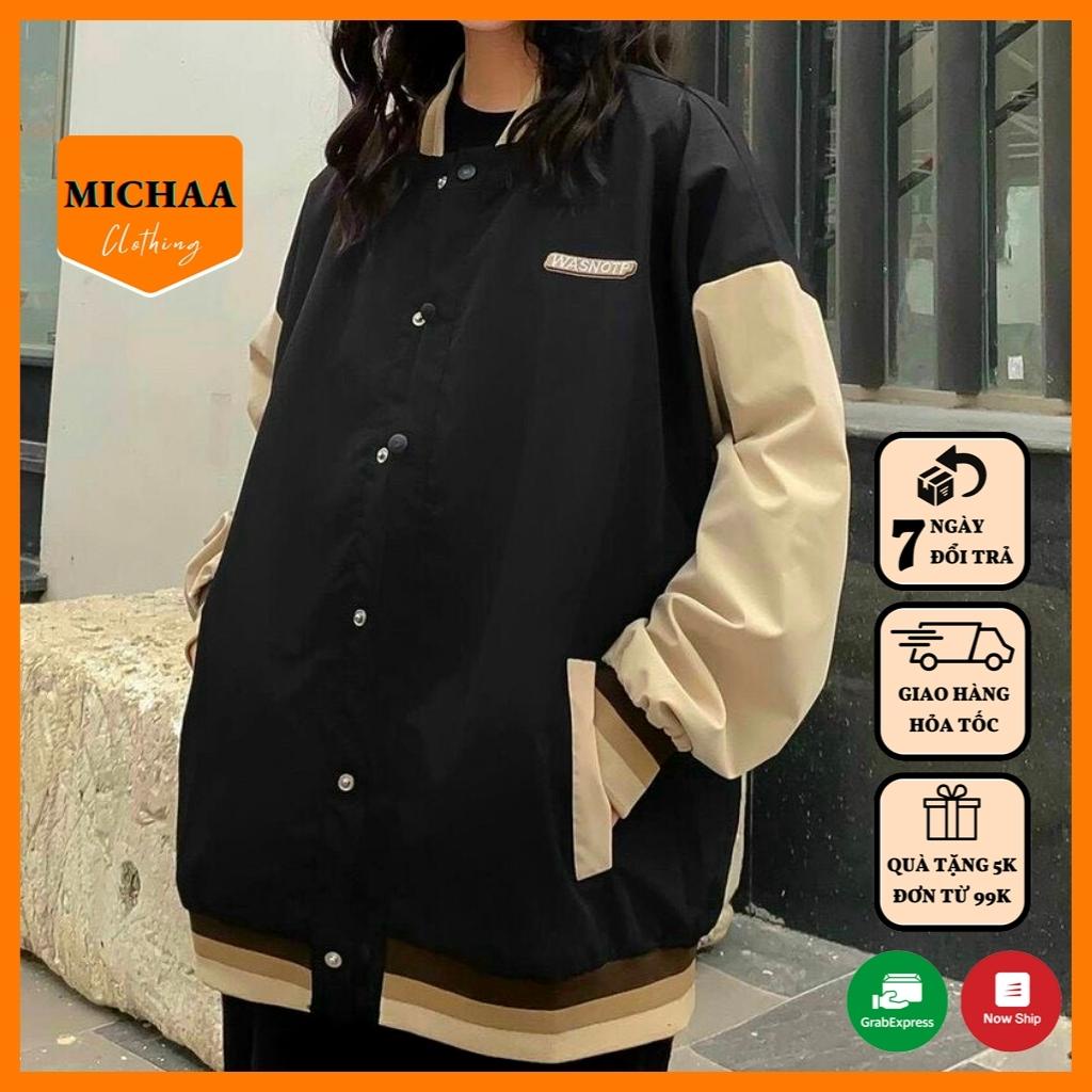 Áo Khoác Bomber Dù WASNOTP Nam Nữ Ulzzang Unisex From Rộng Chống Nắng - MICHAA