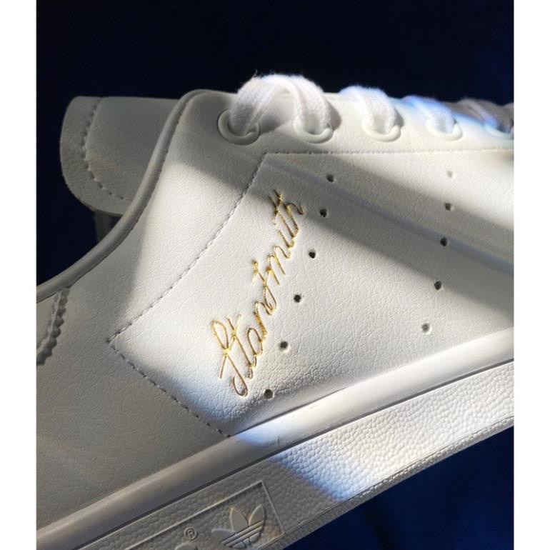 Giày Adidas Stan Smith chữ Gold real phiên bản full da