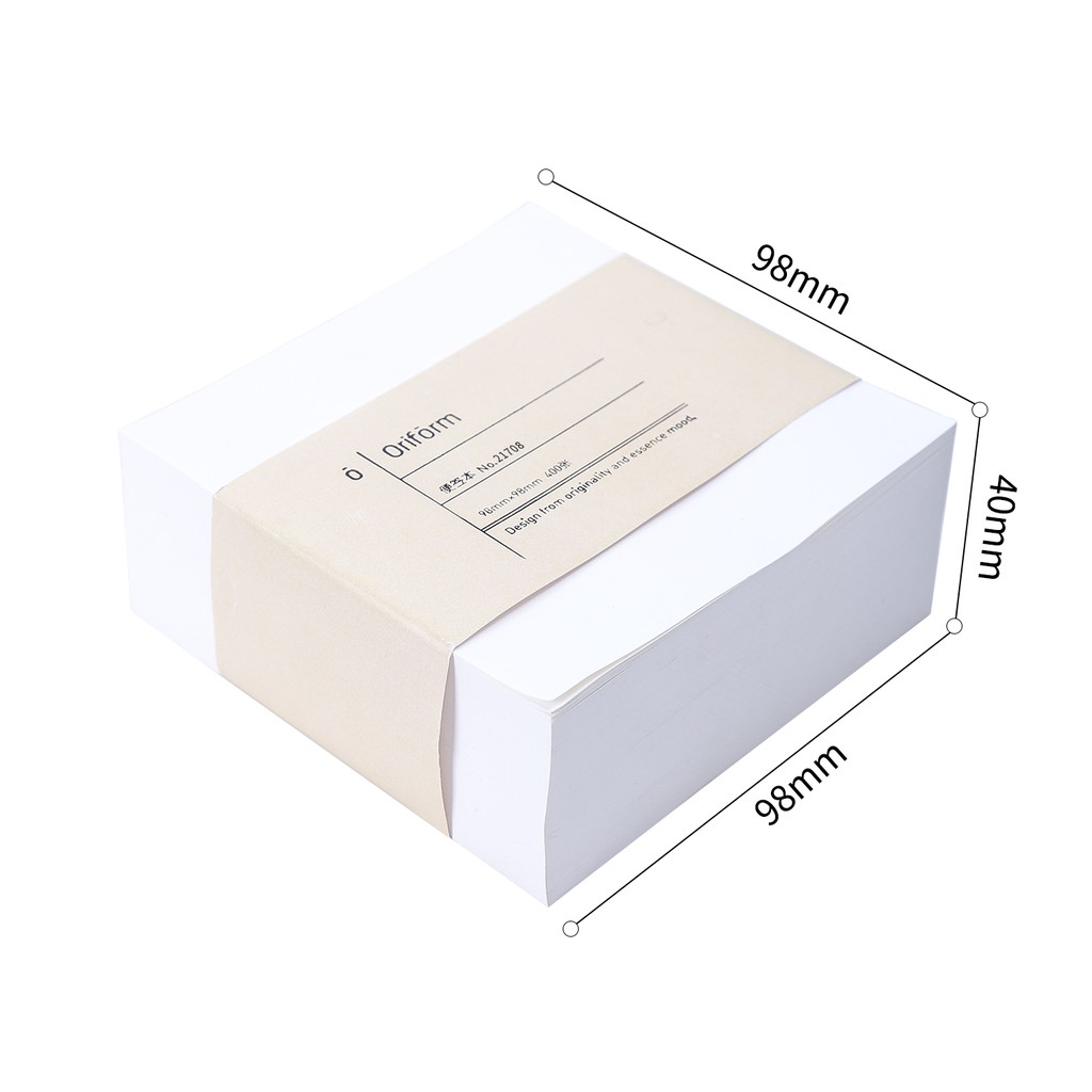 Giấy Nhắn Sticky Note Deli 98x98mm - 400 tờ - màu trắng/nâu - 1 tệp - 21708/21709