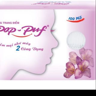 Bông tẩy trang pop-puf 2 công dụng