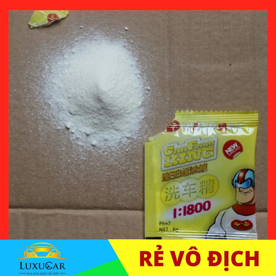 Bột rửa xe không chạm, tạo bọt tuyết rửa xe hơi, ô tô, xe máy Cao cấp WILCH siêu đậm đặc (loại 6gram/1gói) - Giá 1 gói