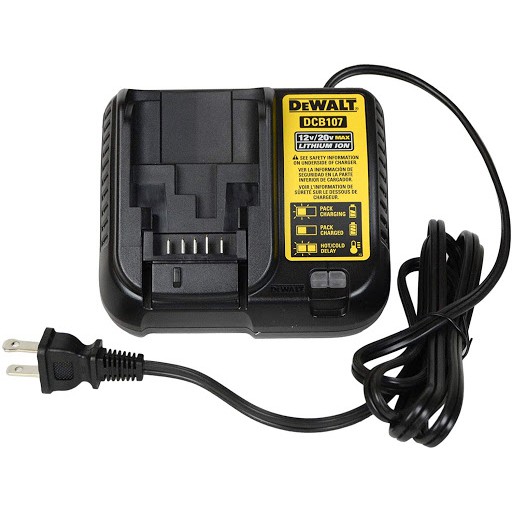 Sạc Pin DEWALT 10.8/12V - 18/20V DCB107-B1 | DIYTOOLSHOP - Chính Hãng