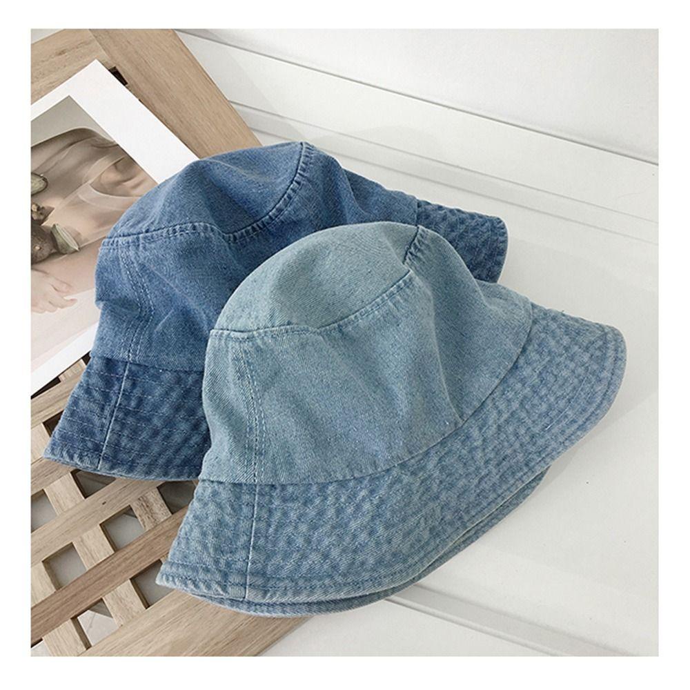 Mũ Bucket Unisex Bằng Cotton Màu Sắc Trơn