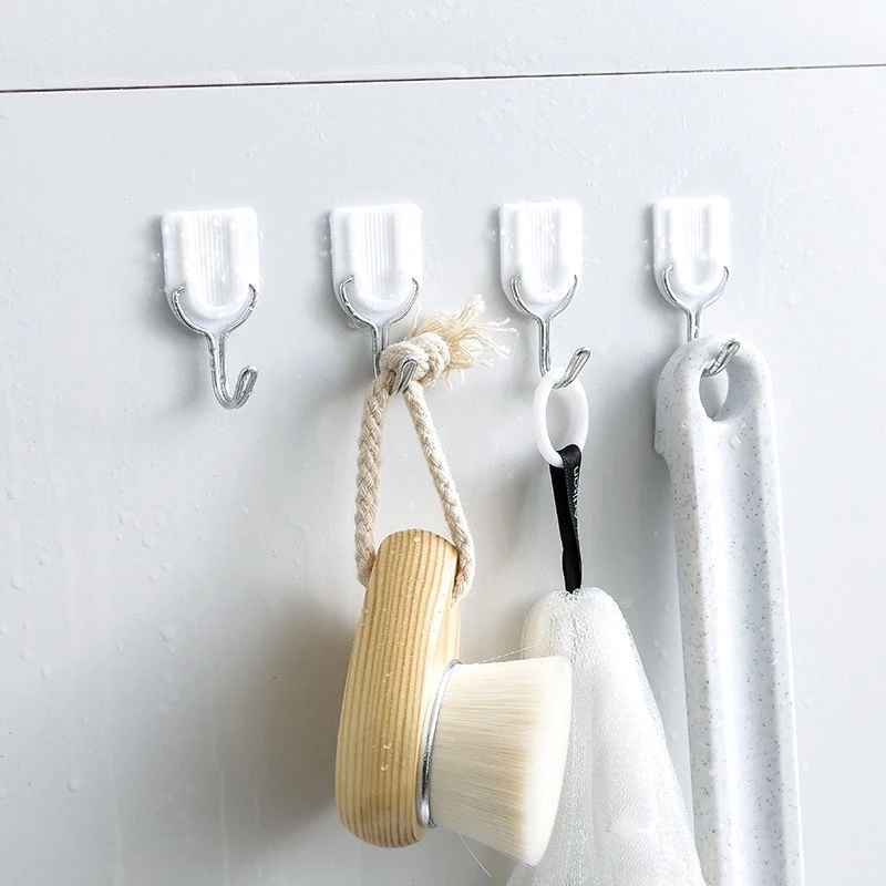 Set 6 Móc Treo Đồ Dán Tường Không Cần Đinh Ốc Tiết Kiệm Không Gian Đa Năng