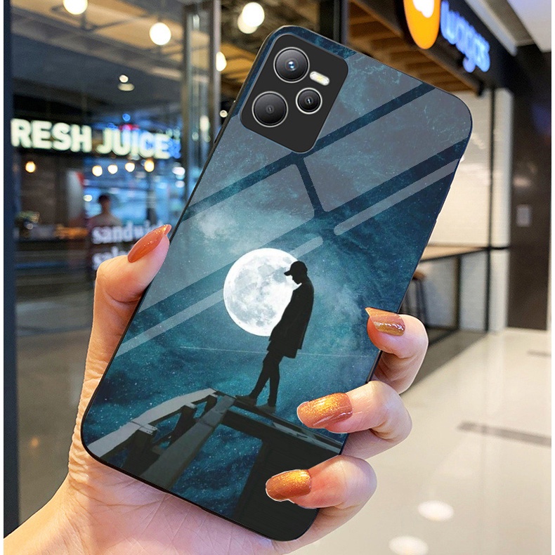 Ốp Lưng REALME C35 Ốp kính bóng cao cấp Phi Hành Gia