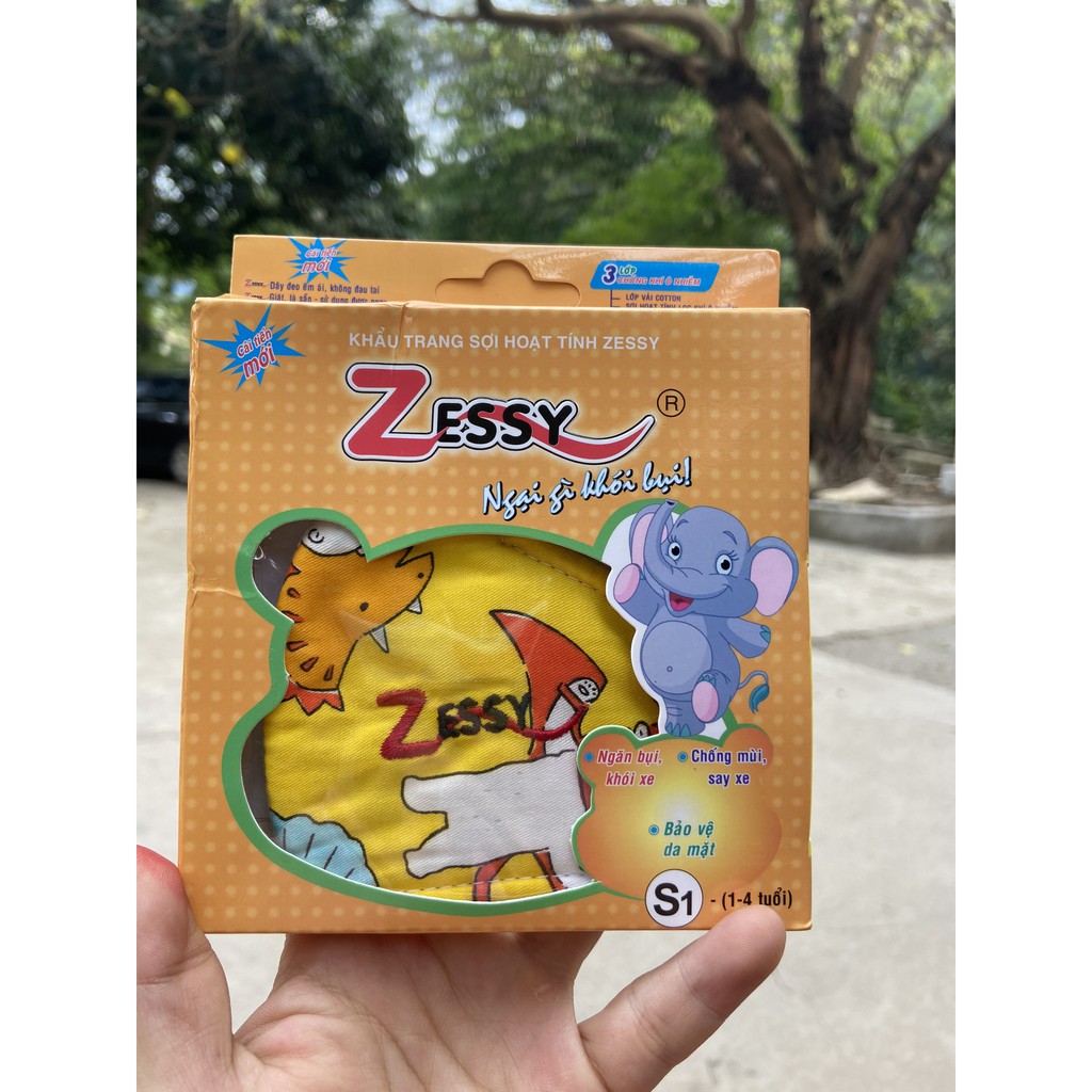 KHẨU TRANG SỢI HOẠT TÍNH ZESSY TRẺ EM