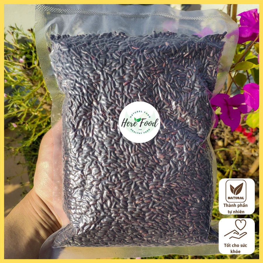 Gạo lứt đen hữu cơ Điện Biên loại đặc biệt thơm ngon người ăn kiêng giảm cân - Gạo mềm dẻo nhiều dinh dưỡng cao túi 1kg