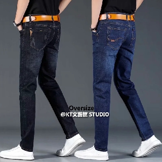 Quần Jean Quá Khổ 28-40 Phong Cách Nhật Bản BF Phong Cách Slim Jeans Nam Phiên Bản Hàn Quốc Quần Jean Thẳng 9 Điểm Quần Jean Thanh Thiếu Niên Quần Jean Co Giãn