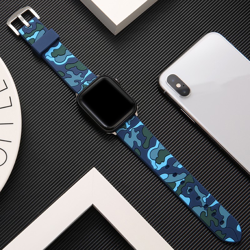 Dây đeo thay thế jansin bằng silicone mềm nhiều màu sắc thích hợp cho apple watch 7 41mm 45mm 40mm 44mm 42mm 38mm
