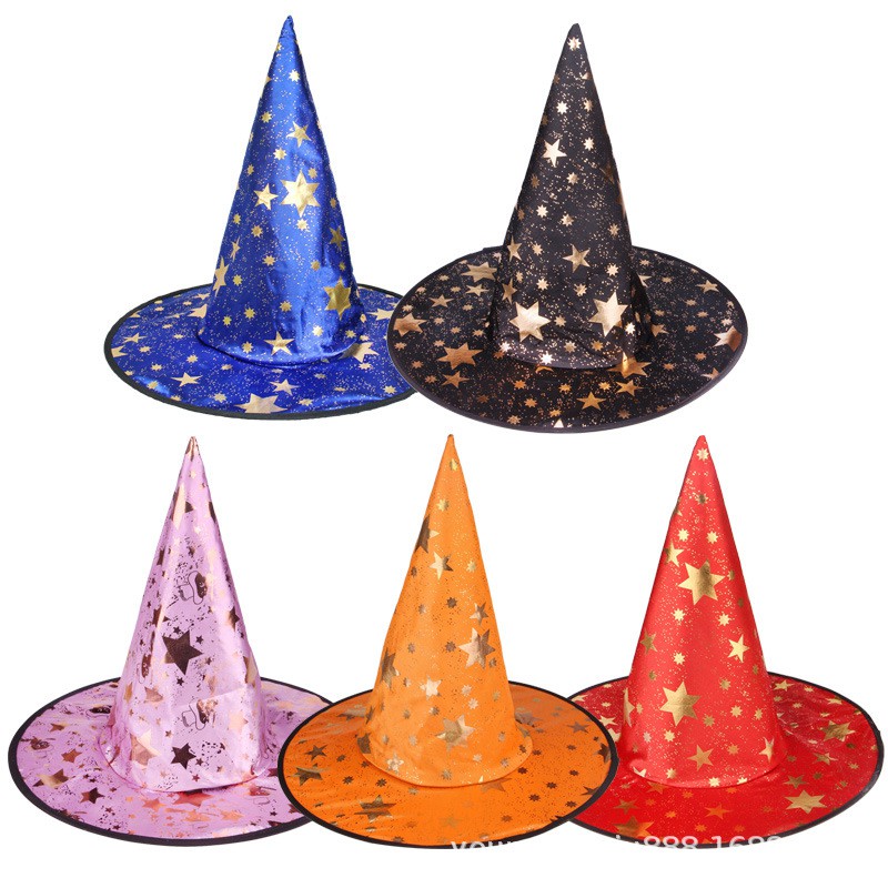 Mũ phù thủy hay còn gọi mũ chóp hóa trang halloween cho bé trai bé gái thumbnail