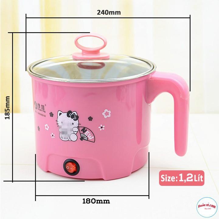 Ca nấu mì siêu tốc, nồi nấu đa năng mini siêu tốc 18cm Màu ngẫu nhiên( MẪU MỚI CC2 )