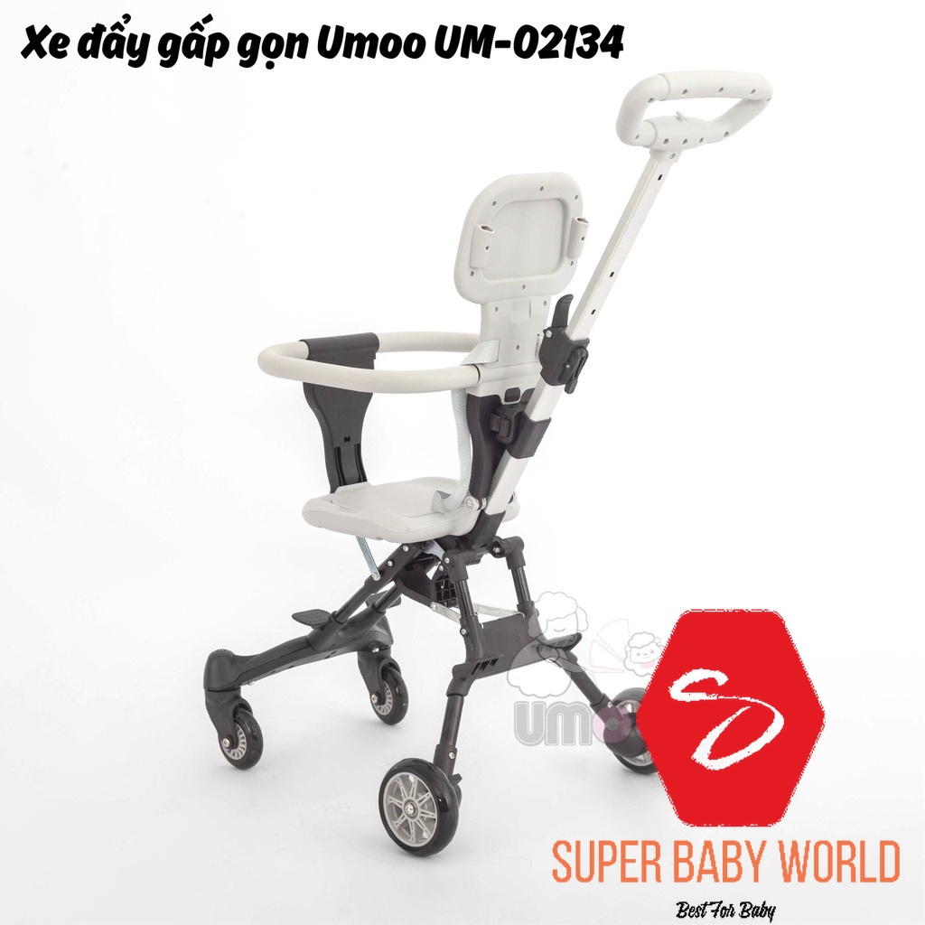 Xe Đẩy Gấp Gọn Umoo UM-02134, Thiết kế Nhỏ Gọn, Màu Sắc Tươi Sáng, Chất Liệu Êm Ái
