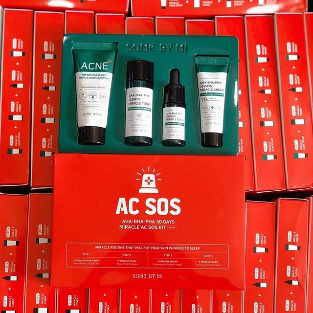 Bộ Sản Phẩm Dưỡng Cho Da Mụn Some By Mi AC-SOS AHA/BHA/PHA 30 Days Miracle AC.SOS Kit 4