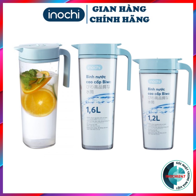Bình Đựng Nước BIWA INOCHI Cao Cấp Dùng Cho Nhà Bếp, Phòng Ăn, Phòng Khách 1.2L - 1.6L