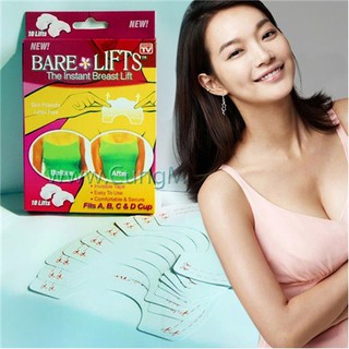 Bộ 10 miếng dán nâng ngực trong suốt Bare Lifts