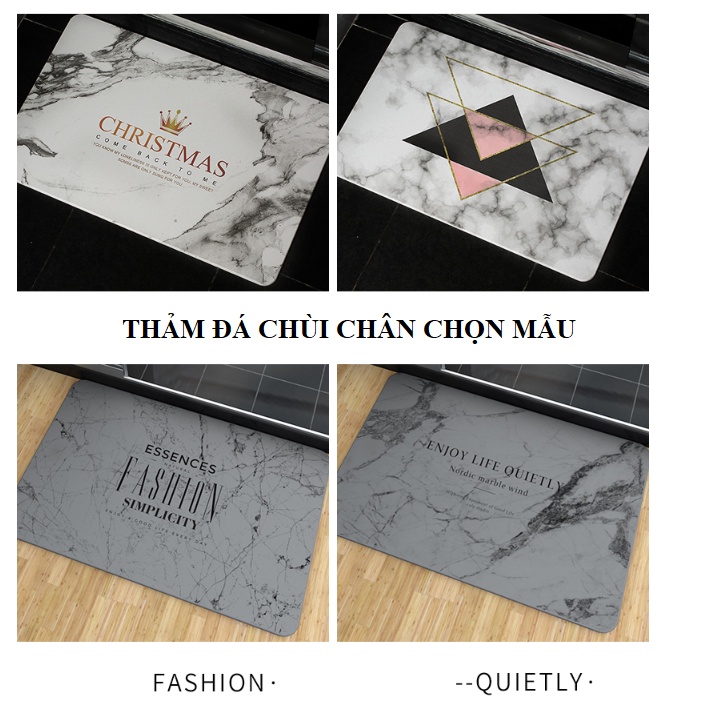 (Có Ship Hỏa Tốc HCM) Thảm Đá Chùi Chân Siêu Thấm Nhập Khẩu Nhiều Mẫu